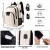 imageDella Gao College Laptop Backpack with Pencil Case Pink Travel Backpack for Women Waterproof Computer Back Pack for Travel Business Work College Pink 156 InchBeigel