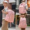 imageDella Gao College Laptop Backpack with Pencil Case Pink Travel Backpack for Women Waterproof Computer Back Pack for Travel Business Work College Pink 156 InchPeachy Pink