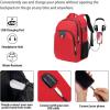 imageDella Gao College Laptop Backpack with Pencil Case Pink Travel Backpack for Women Waterproof Computer Back Pack for Travel Business Work College Pink 156 InchRed