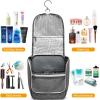 imageDella Gao Hanging Toiletry Bag for Women Travel Toiletry Bags Makeup Bag Organizer Waterresistant Cosmetic Bag for Essentials Accessories PurpleGrey