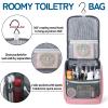 imageDella Gao Hanging Toiletry Bag for Women Travel Toiletry Bags Makeup Bag Organizer Waterresistant Cosmetic Bag for Essentials Accessories PurplePink