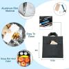 imageDella Gao Insulated Lunch Bag for Women Men Waterproof Small Lunch Tote Lunch Box Reusable Lunch Bags for Work Party Travel and Picnic BlackBlack