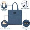 imageDella Gao Insulated Lunch Bag for Women Men Waterproof Small Lunch Tote Lunch Box Reusable Lunch Bags for Work Party Travel and Picnic BlackBlue
