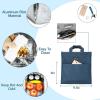 imageDella Gao Insulated Lunch Bag for Women Men Waterproof Small Lunch Tote Lunch Box Reusable Lunch Bags for Work Party Travel and Picnic BlackBlue