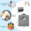 imageDella Gao Insulated Lunch Bag for Women Men Waterproof Small Lunch Tote Lunch Box Reusable Lunch Bags for Work Party Travel and Picnic BlackGray