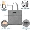 imageDella Gao Insulated Lunch Bag for Women Men Waterproof Small Lunch Tote Lunch Box Reusable Lunch Bags for Work Party Travel and Picnic BlackGray