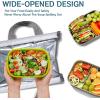 imageDella Gao Insulated Lunch Bag for Women Men Waterproof Small Lunch Tote Lunch Box Reusable Lunch Bags for Work Party Travel and Picnic BlackGray