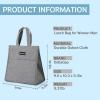 imageDella Gao Insulated Lunch Bag for Women Men Waterproof Small Lunch Tote Lunch Box Reusable Lunch Bags for Work Party Travel and Picnic BlackGray