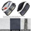 imageDella Gao Pencil Case Large Capacity Pencil Pouch Soft Quilted Pen Bag Office Stationery Organizer Sturdy Pencil Bag for Men Women  BeigeBeige