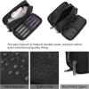 imageDella Gao Pencil Case Large Capacity Pencil Pouch Soft Quilted Pen Bag Office Stationery Organizer Sturdy Pencil Bag for Men Women  BeigeBlack WJ0013