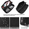 imageDella Gao Pencil Case Large Capacity Pencil Pouch Soft Quilted Pen Bag Office Stationery Organizer Sturdy Pencil Bag for Men Women  BeigeDellaGaoWJ001BK