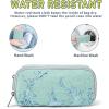 imageDella Gao Pencil Case Large Capacity Pencil Pouch Soft Quilted Pen Bag Office Stationery Organizer Sturdy Pencil Bag for Men Women  BeigeGreen