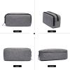 imageDella Gao Pencil Case Large Capacity Pencil Pouch Soft Quilted Pen Bag Office Stationery Organizer Sturdy Pencil Bag for Men Women  BeigeGrey
