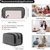 imageDella Gao Pencil Case Large Capacity Pencil Pouch Soft Quilted Pen Bag Office Stationery Organizer Sturdy Pencil Bag for Men Women  BeigeGrey WJ0013