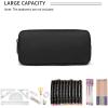 imageDella Gao Small Pencil Case Large Capacity Pencil Pouch Marker Pen Bag Coin Pouch Office Stationery Organizer Beige03RHBalck