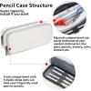imageDella Gao Small Pencil Case Large Capacity Pencil Pouch Marker Pen Bag Coin Pouch Office Stationery Organizer Beige03RHBeige02RH