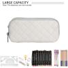 imageDella Gao Small Pencil Case Large Capacity Pencil Pouch Marker Pen Bag Coin Pouch Office Stationery Organizer Beige03RHBeige02RH