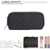 imageDella Gao Small Pencil Case Large Capacity Pencil Pouch Marker Pen Bag Coin Pouch Office Stationery Organizer Beige03RHBlack02RH