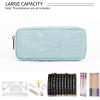 imageDella Gao Small Pencil Case Large Capacity Pencil Pouch Marker Pen Bag Coin Pouch Office Stationery Organizer Beige03RHBlue