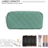 imageDella Gao Small Pencil Case Large Capacity Pencil Pouch Marker Pen Bag Coin Pouch Office Stationery Organizer Beige03RHDark Green