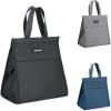 imageDella Gao Insulated Lunch Bag for Women Men Waterproof Small Lunch Tote Lunch Box Reusable Lunch Bags for Work Party Travel and Picnic BlackBlack