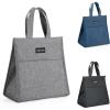 imageDella Gao Insulated Lunch Bag for Women Men Waterproof Small Lunch Tote Lunch Box Reusable Lunch Bags for Work Party Travel and Picnic BlackGray