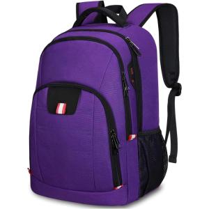 imageDella Gao College Laptop Backpack with Pencil Case Pink Travel Backpack for Women Waterproof Computer Back Pack for Travel Business Work College Pink 156 InchPurple