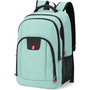 imageDella Gao College Laptop Backpack with Pencil Case Pink Travel Backpack for Women Waterproof Computer Back Pack for Travel Business Work College Pink 156 InchGreen
