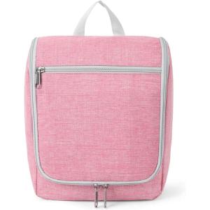imageDella Gao Hanging Toiletry Bag for Women Travel Toiletry Bags Makeup Bag Organizer Waterresistant Cosmetic Bag for Essentials Accessories PurplePink