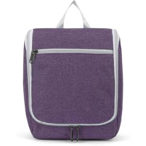 imageDella Gao Hanging Toiletry Bag for Women Travel Toiletry Bags Makeup Bag Organizer Waterresistant Cosmetic Bag for Essentials Accessories PurplePurple