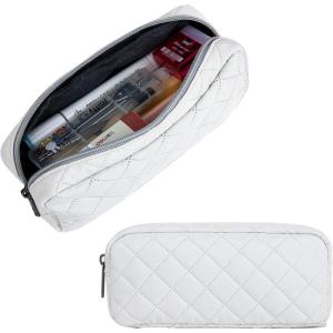imageDella Gao Small Pencil Case Large Capacity Pencil Pouch Marker Pen Bag Coin Pouch Office Stationery Organizer Beige03RHBeigeRH