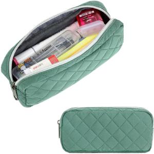 imageDella Gao Small Pencil Case Large Capacity Pencil Pouch Marker Pen Bag Coin Pouch Office Stationery Organizer Beige03RHDark Green