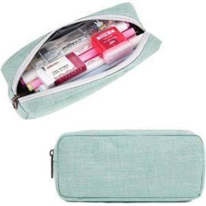 imageDella Gao Small Pencil Case Large Capacity Pencil Pouch Marker Pen Bag Coin Pouch Office Stationery Organizer Beige03RHGreen