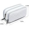 imageDella Gao Large Pencil Case Big Capacity Pencil Pouch with 3 Compartments Office Pencil Bag with Zipper Big Pen Case for AdultsBeige03RH