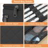 imageDella Gao Large Pencil Case Big Capacity Pencil Pouch with 3 Compartments Office Pencil Bag with Zipper Big Pen Case for AdultsBlack3BKRH