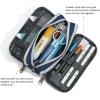 imageDella Gao Large Pencil Case Big Capacity Pencil Pouch with 3 Compartments Office Pencil Bag with Zipper Big Pen Case for AdultsDarkBlue03RH