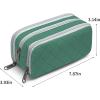 imageDella Gao Large Pencil Case Big Capacity Pencil Pouch with 3 Compartments Office Pencil Bag with Zipper Big Pen Case for AdultsDarkGreen03RH