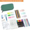 imageDella Gao Large Pencil Case Big Capacity Pencil Pouch with 3 Compartments Office Pencil Bag with Zipper Big Pen Case for AdultsDarkGreen03RH