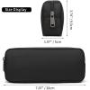 imageDella Gao Small Pencil Case Large Capacity Pencil Pouch Marker Pen Bag Coin Pouch Office Stationery Organizer BalckBalck