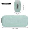 imageDella Gao Small Pencil Case Large Capacity Pencil Pouch Marker Pen Bag Coin Pouch Office Stationery Organizer BalckGreen