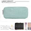 imageDella Gao Small Pencil Case Large Capacity Pencil Pouch Marker Pen Bag Coin Pouch Office Stationery Organizer BalckGreen