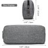 imageDella Gao Small Pencil Case Large Capacity Pencil Pouch Marker Pen Bag Coin Pouch Office Stationery Organizer BalckGrey
