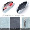 imageDella Gao Small Pencil Case Large Capacity Pencil Pouch Marker Pen Bag Coin Pouch Office Stationery Organizer BalckLight Blue