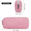 imageDella Gao Small Pencil Case Large Capacity Pencil Pouch Marker Pen Bag Coin Pouch Office Stationery Organizer BalckPink