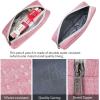 imageDella Gao Small Pencil Case Large Capacity Pencil Pouch Marker Pen Bag Coin Pouch Office Stationery Organizer BalckPink